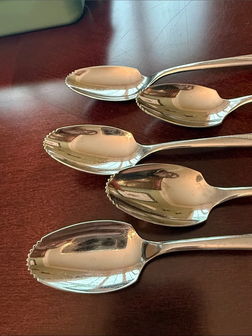 International Silver American Flair Stainless Grapefruit Spoons- Set of 5 spoons